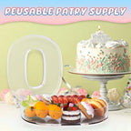 13.8" Extra Large Acrylic Letter Charcuterie Board Box, Reusable Fillable Letter Cake Candy Dish Display Serving Tray for Birthday Anniversary Party Decoration (O) - Image 5