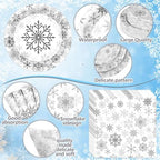 Funnymoom 452 Pcs Silver Winter Snowflake Party Supply 50 Plates Napkin Set - Image 3