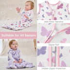 Yoofoss Baby Sleep Sack 24-36 Month 0.5TOG 100% Organic Cotton 2-Way Zipper - Image 5