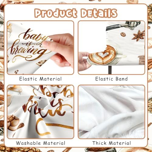 Serencatcher 7.2ft A Baby is Brewing Arch Backdrop Cover - Image 3