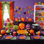 Funnymoom 120 Pcs Halloween Party Cups 12 oz Disposable Pumpkin Paper Cups - Image 5