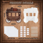 3.94 Ft Western Stagecoach Corrugated Plastic Cutout Photo Prop - Image 2