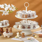 Hoolerry 60 Pcs Mini Bear Candle Baby Shower Party Favor Gift, White, Brown - Image 6