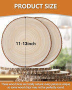 Set of (10) 11-13 Inches Large Wood Slices, Wood Centerpieces for Tables - Image 2