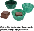 CybrTrayd No.5 Glassine Paper Approximately 5,000 Pieces – 1-1/4” Base, 3/4” Wall Candy Cups, Green - Image 3