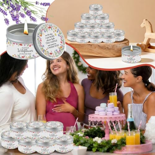 24Pcs Wildflower Baby Shower Party Candles for Gender Reveal - Image 5