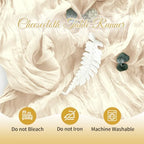 Ivory Boho Cheesecloth Table Runner 12 Pack 17x108 Inch Sheer Gauze - Image 4
