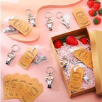 50 Sets Bottle Openers Baby Shower Return Favors for Guest Nail Clipper Bottle Opener Decorations with Thank You Tags Organza Bags for Baby Shower Gender Revel Party Souvenirs(Strawberry) - Image 4
