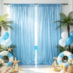 Baby Blue Glitter Sequin Backdrop Curtains 6ftx8ft Photo Drapes - Image 5