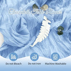 Light Blue Boho Cheesecloth Table Runner 12 Pack 17x108 Inch Sheer Gauze - Image 4