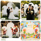 3PCS Metal Arch Backdrop Stand,6+6.6+7.2FT with Covers,Balloon Arch Stand - Image 5