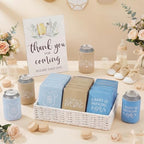 SiliFine 37 Pcs a Baby Is Brewing Blue Can Coolers Baby Shower Party Favors - Image 2