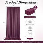 20ft x 12ft Burgundy Backdrop Curtains for Parties, Wrinkle Free 4 Panels Photo Backdrop Drapes Back Drop Cloth for Wedding Birthday Photography Background Decor - Image 7