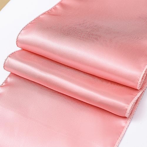 Pack of 50 Satin Dusty Pink Chair Sashes Bows 7 X 108 Inch Universal Chair Ribbons for Wedding Ceremony Party Banquet Restaurant Event Chair Decorations - Dusty Pink Chair Sashes 50 Pack - Image 3