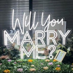 Large Will You Marry Me? Neon Sign - Custom Wedding Neon Sign LED Light Home Wall Decor - Personalized Gift - Size: 23x17.5inches - Image 4