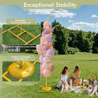 EMART Balloon Arch Stand 7.5 X 6.2FT Set of 2 Gold Half Wedding Arch Stand - Image 6