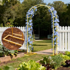 2 Pack Metal Wedding Arch (6 ft, 7.2 ft) Backdrop Stand with Base - Image 7
