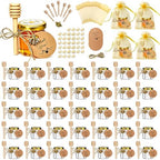 IIKUM 40 Pack Glass Honey Jars, 1.5 oz Hexagon Honey Pots with Lids, Dippers, Bee Pendants, Gift Bags, Thank You Cards, Jute and Stickers-Great Honey Jars Set for Baby Shower, Wedding and Party Favors by CelebrateEveryMoment