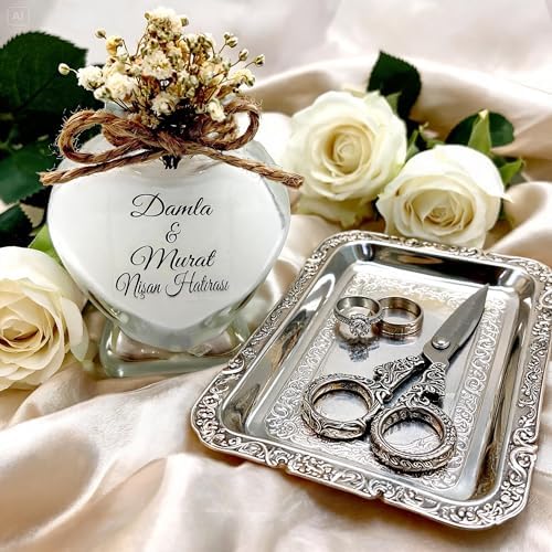 Wedding Favor Guest Bulk, Set of Heart Glass Candle Party with Custom Sticker and Dried Flowers Bridal Party, Baby Shower Gifts (White, Set of 100) - Image 6