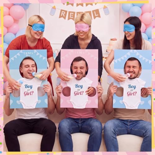 Shyyween 6 Sets Baby Shower Game Feed the Baby Blue Pink Gender Reveal Game - Image 4