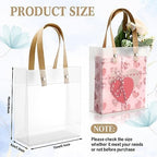 Qilery 50 Small Frosted Gift Bags with Handles, 5.9 x 5.1 x 2.36 Inches - Image 2