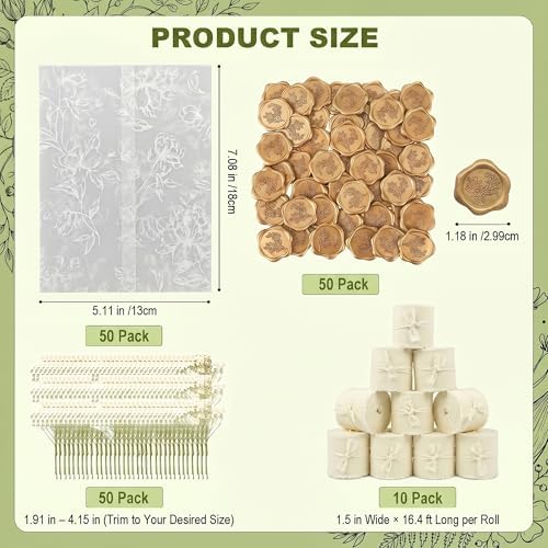 50 Pack Vellum Jackets for 5x7 Invitations - 130 GSM Pre-Folded - Image 2