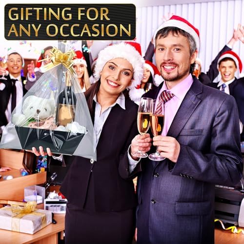Thenshop 44 Pcs Empty Gift Basket Bulk,Basket Gifts, Black, Solid - Image 6
