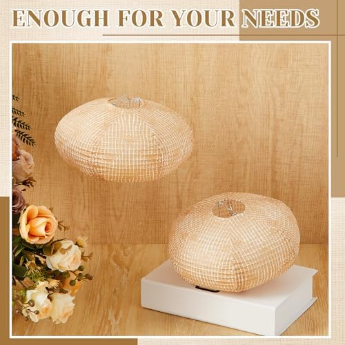 Hortsun 12 Pcs Print Burlap Oval Paper Lanterns Boho Chinese Paper Lanterns Decorative Farmhouse Classroom Decor Home Sweet Classroom Birthday Party Ceremonial Event (8 Inch) - Image 4