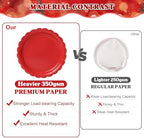 Vyntra 350 Pcs Red and Green Paper Plates and Napkins Party Supplies - Image 2