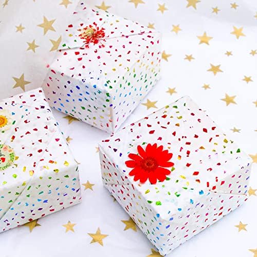 MR FIVE 50 Sheets Large Size Rainbow Glitter Tissue Paper Bulk,20" x 28",Rainbow Sparkle Tissue Paper for Gift Bags,Graduation,Weddings,Birthday,Holiday Party - Image 4