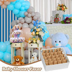 Buryeah 48 Set Bear Baby Shower Favors for Guest Small Bear Soap Set, Brown - Image 6
