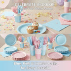 Nihaoya 700PC Gender Reveal Disposable Paper Plates Party Supplies for 100 - Image 5
