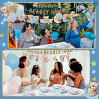 405 Pcs Blue Bear Baby Shower Decorations for Boy, Serves 50 - Image 6