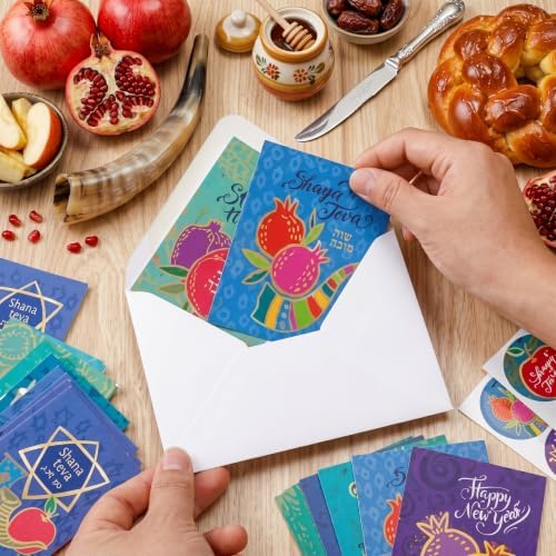 Motiskyy 72 Pack Rosh Hashanah Cards with Envelopes and Stickers Set - Image 3