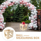 Balloon Sizes Measuring Box Tool with 11 Hole Balloon Sizer Cube for Accurate Measurement Foldable Plastic Calibrator for Arch and Column Stand Decoration at Birthday Wedding Party - Image 5
