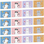 PerKoop 100 Pack Pocket Tissues Travel Slim Packs Small Facial Tissues Wallet Size Toilet Paper for Travel Guest Wedding Supplies, 4 Styles(Cat) by PerKoop