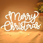 SYLHOME Merry Christmas LED Neon Light Sign Shop Party Window Wall Decor - Image 5