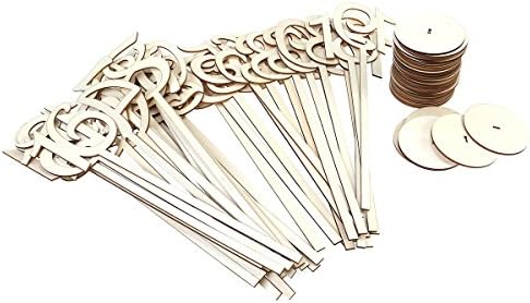 Tinksky 1-40 Wooden Table Numbers with Holder Base for Wedding Home Party Decoration, Pack of 40 - Image 7