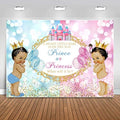 Sensfun Royal Prince or Princess Gender Reveal Backdrop Blue Pink Castle Bokeh Photography Background He or She Unisex Baby Shower Reveal Party Decoration Boy or Girl Photo Booth Banner Props 10x6.5ft by Sensfun