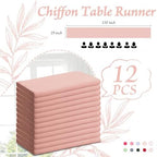 Horbaunal 12 Pack Dusty Rose Chiffon Table Runners 10FT, 29x120 Inches - Image 5