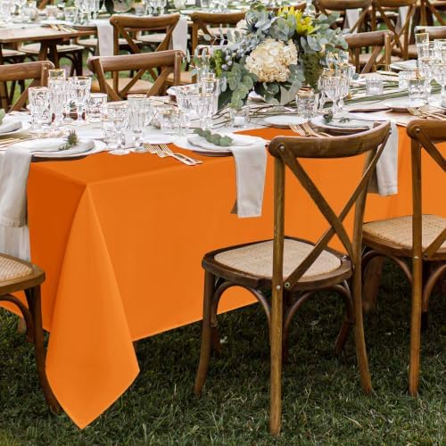 Fitable 8 Pack Orange Tablecloths 70x120 Inch for 6-8 Ft Rectangle Tables - Image 2