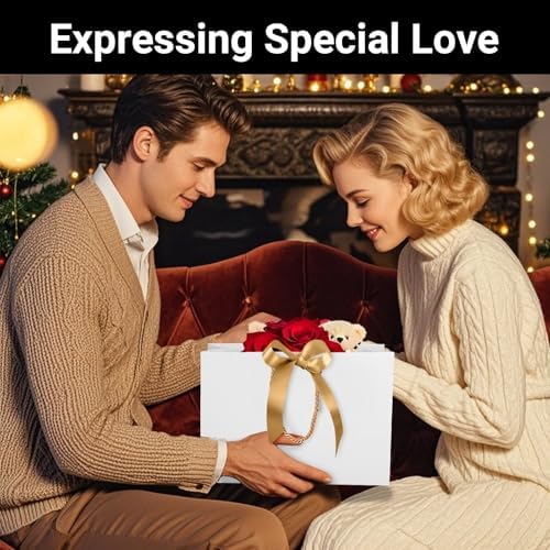 EUSOAR White Gift Bags, 50pcs 12.5"x4.5"x11" White Party Favor Bags with Handle, Shopping Wedding Party Favor Paper Bags Gift Treat Bags Bulk for Wedding Baby Shower Guests Bridal - Image 5