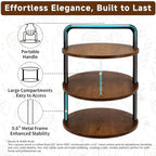 Cupcake Stand, 3 Tier Large Rustic Wooden Cupcake Tower for 50 Cupcakes - Image 6