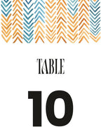 African Textile Design Table Number Cards Double Sided Party Table Numbers for Reception Baby Shower Anniversary Birthday Bridal Party 4x6 100 Pcs by Unknown