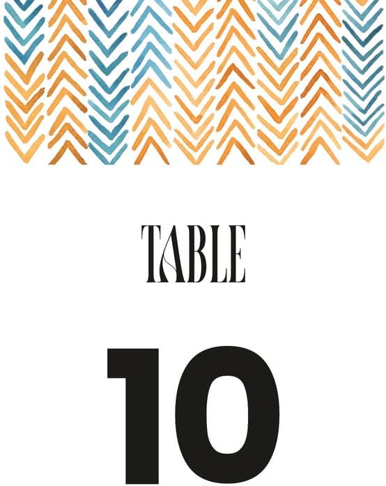 African Textile Design Table Number Cards Double Sided Party Table Numbers for Reception Baby Shower Anniversary Birthday Bridal Party 5x7 100 Pcs by Unknown