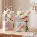 Saintrygo 50 Pcs Clear Gift Bags with Handles, 5.9 x 6.3 x 2.8 Inches - Image 6