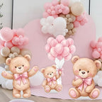 3 Pcs Pink Bear Baby Shower Birthday Decorations Large Cutouts Gender Reveal Sign 1st Birthday Party Centerpieces for Baby Shower Party Supplies Photo Booth Props Backdrops Decor - Image 4