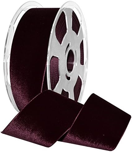 Morex Ribbon Ribbon, Nylon, 2 inches by 11 Yards, Bordeaux, Item 01250/10-390 Nylvalour Velvet 2" x 11 yd by MorexRibbon