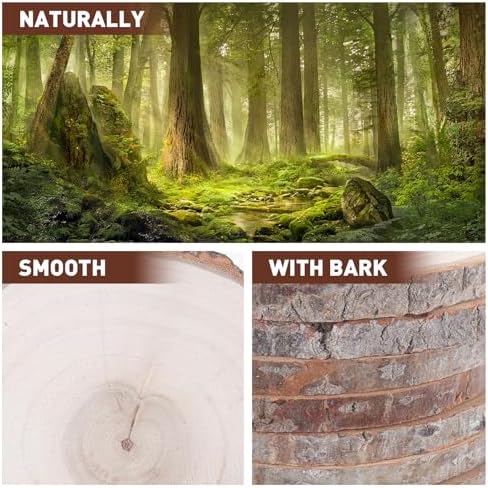 10 Pcs Natural Wood Slices.7-8 Inch Wood Rounds for Weddings Centerpieces Decor. Wood Circles & Slabs for DIY Painting Crafts.Wood Centerpieces for Tables and Baby Shower Centerpieces. - Image 6