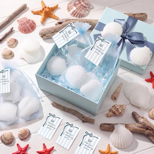 Leelosp 50 Set Sea You Soon Baby Shower Decoration for Guest Seashell Soaps - Image 3